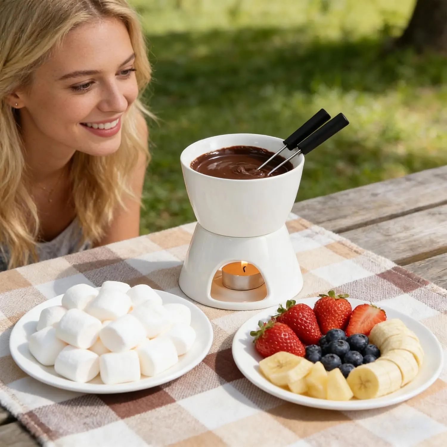 chocolate cheese fondue set 2