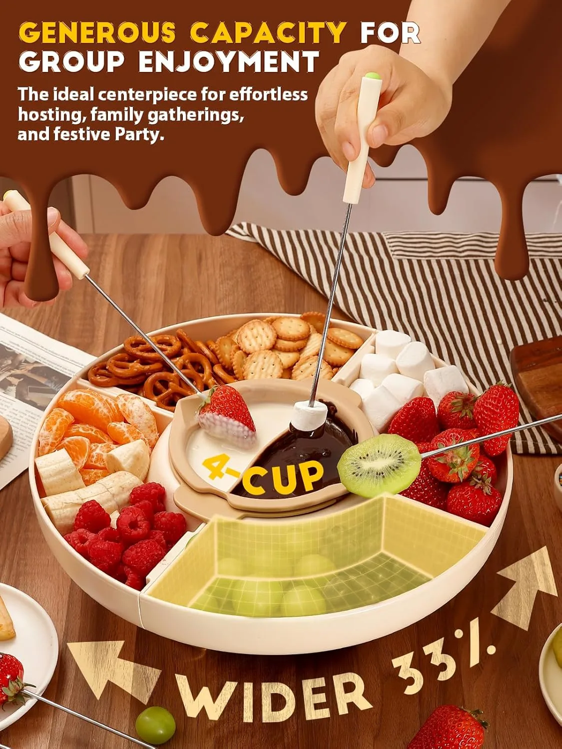 chocolate fondue pot electric 2