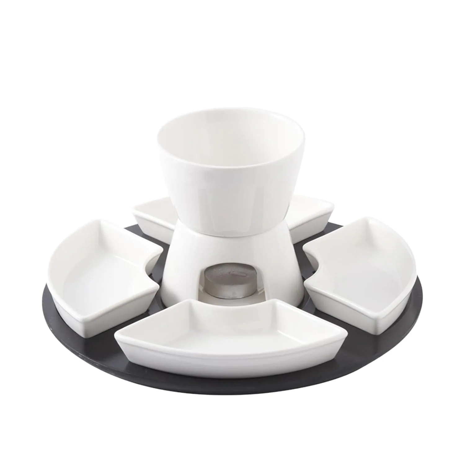 chocolate fondue set ceramic 1
