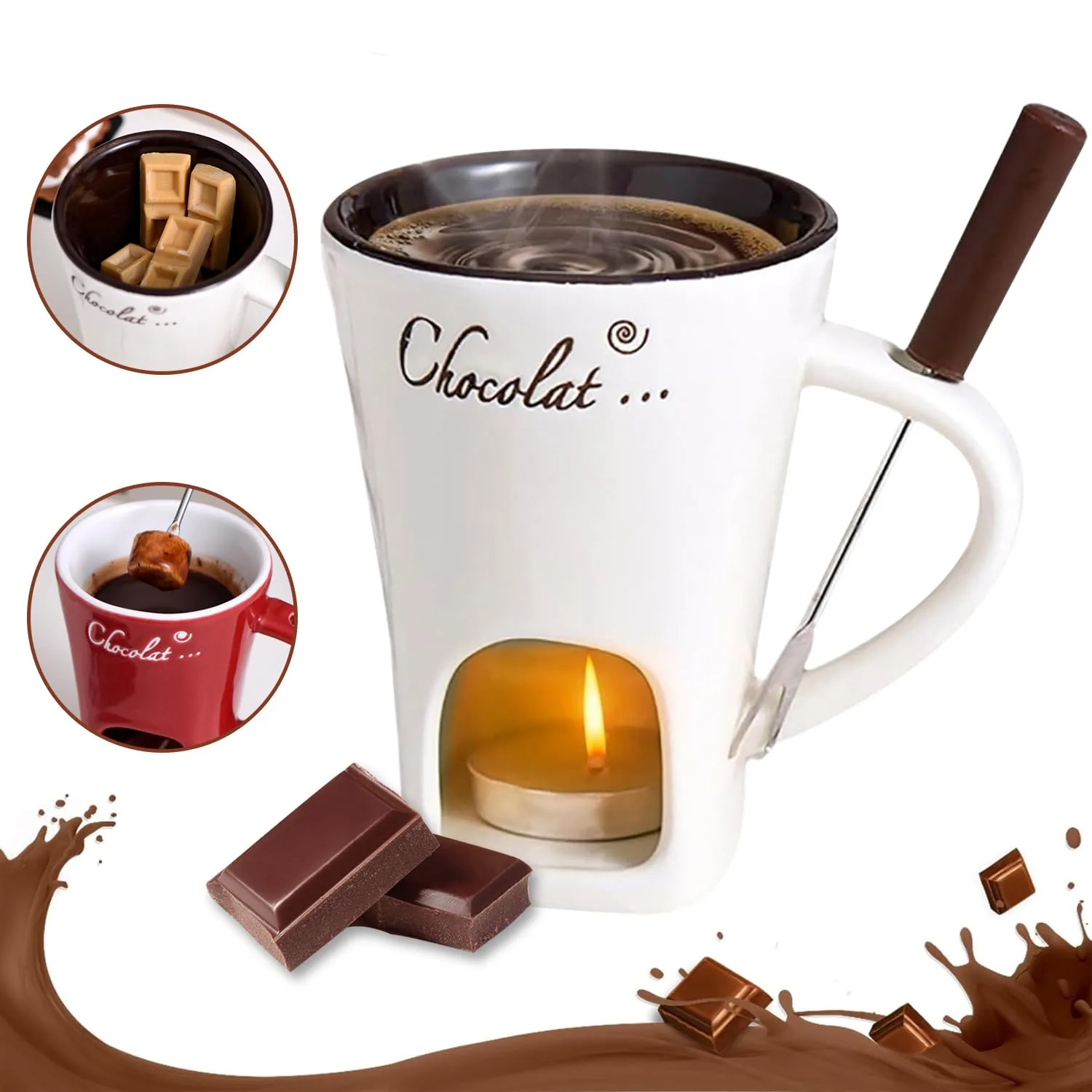 chocolate fondue set forks 1
