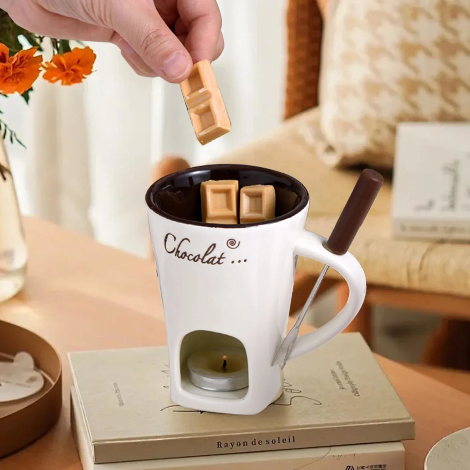 chocolate fondue set forks 2