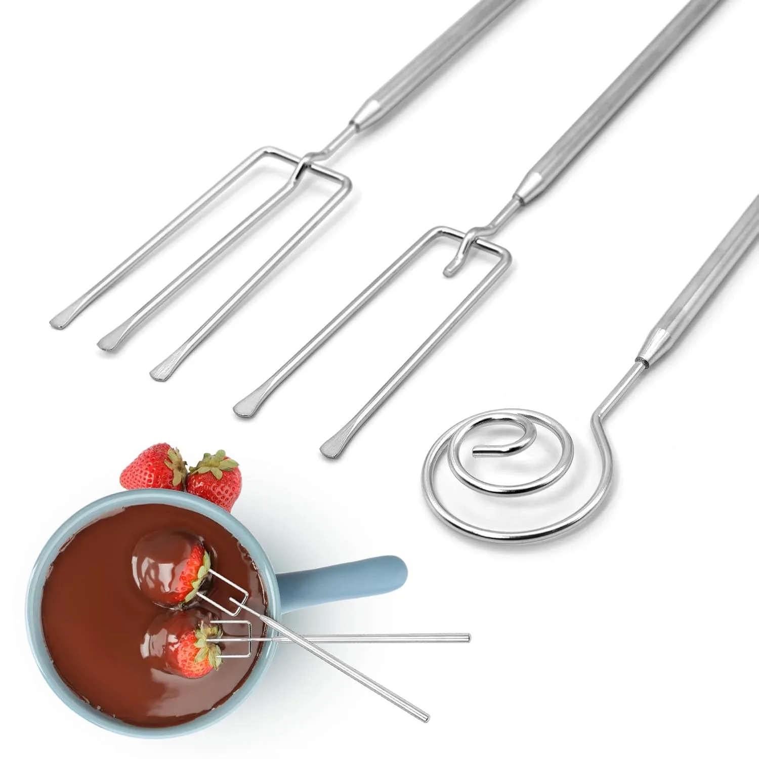 chocolate fork set stainless 1
