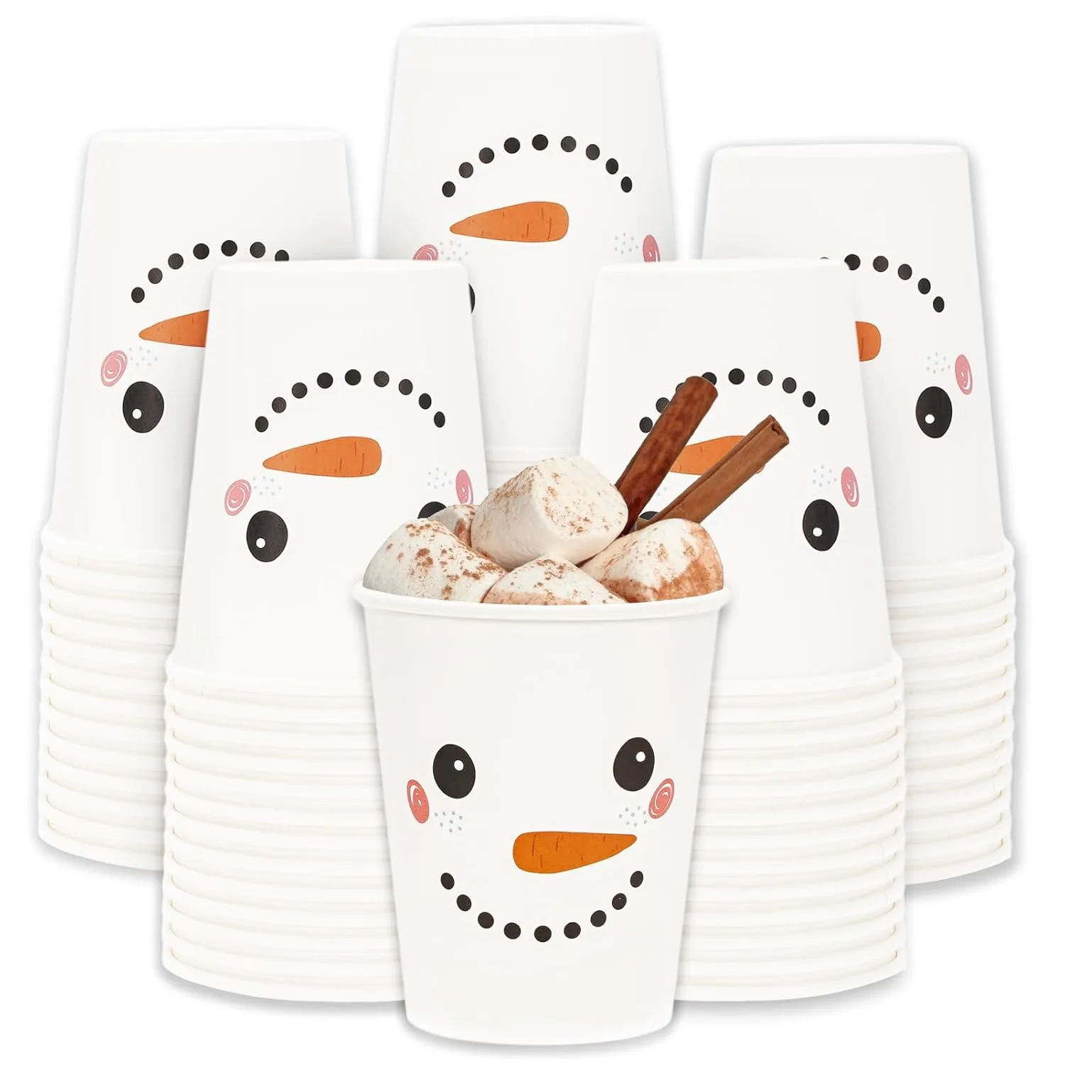 christmas paper cups snowman 1