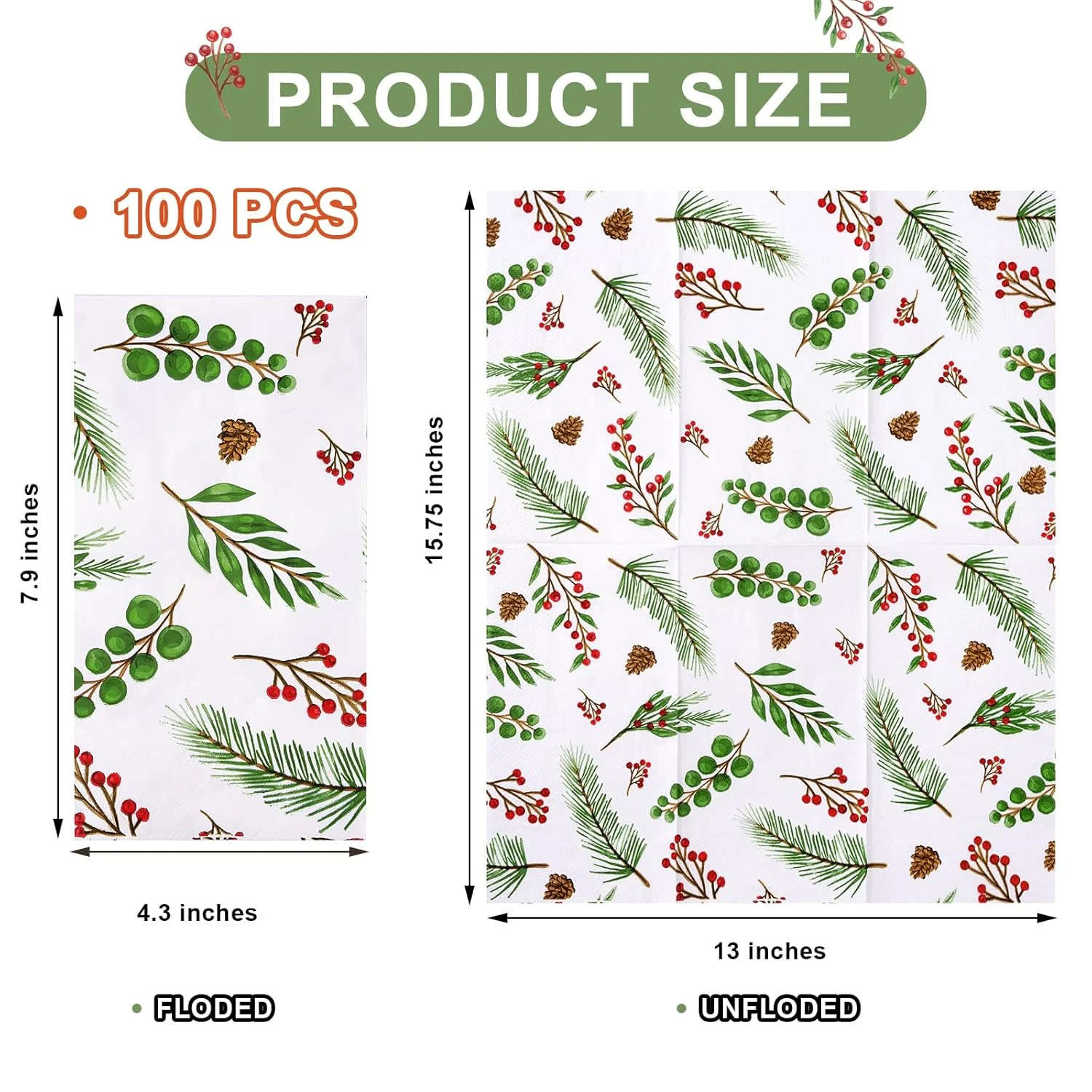 christmas paper towels pack 2