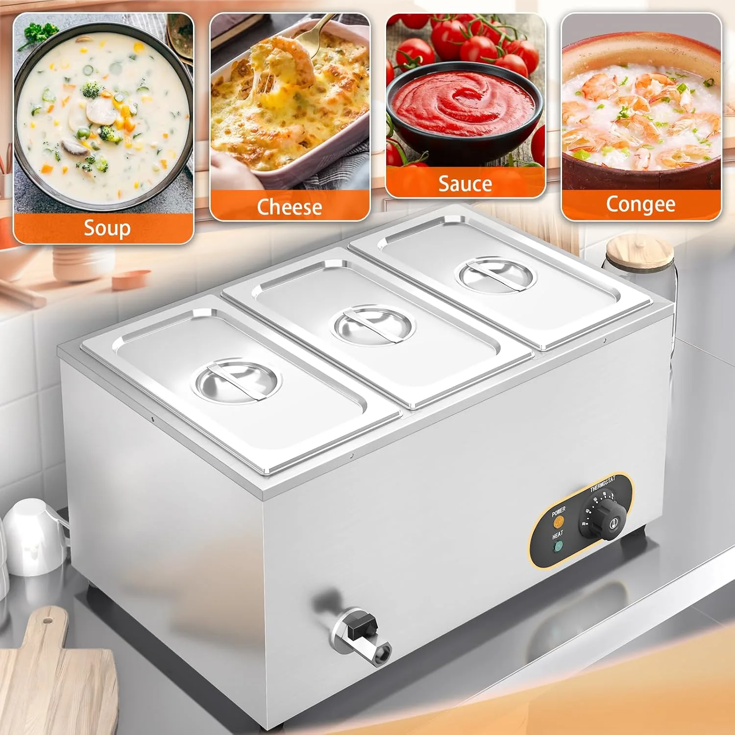 commercial bain marie warmer 2