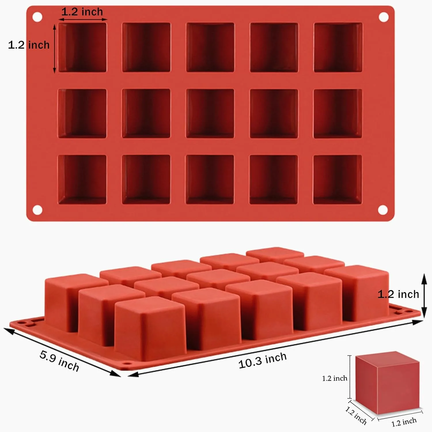 cube cake mold silicone 2