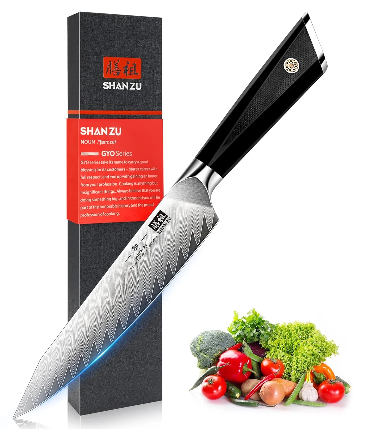 damascus chef knife 6inch 1