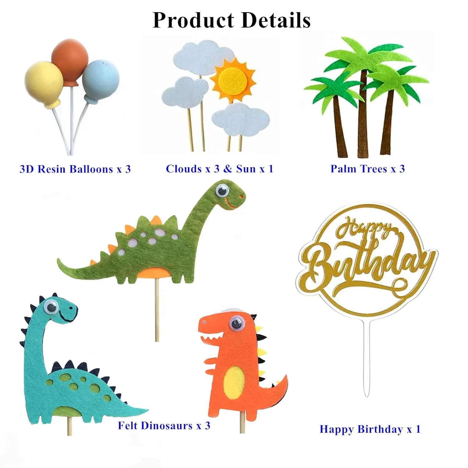 dinosaur cake topper kit 2