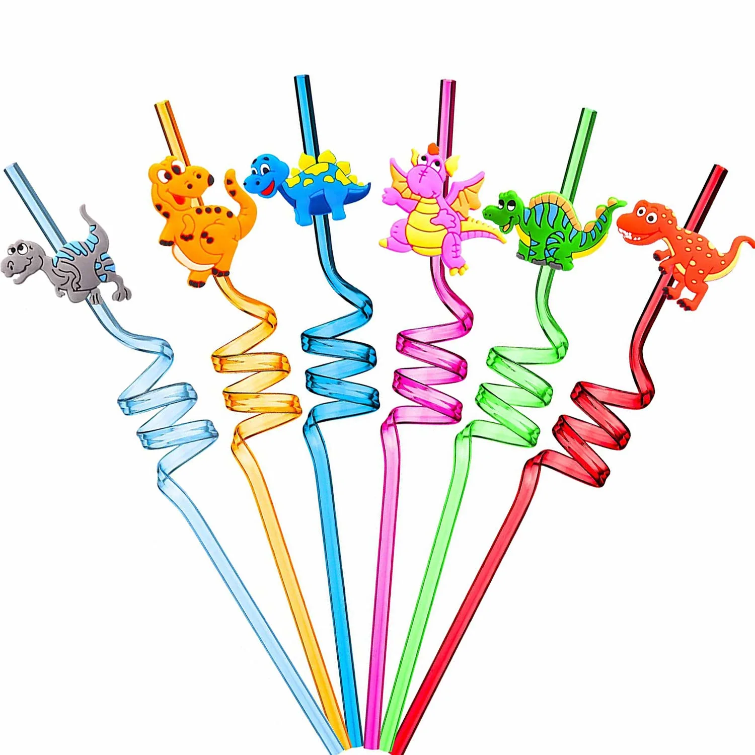 dinosaur straws reusable 1