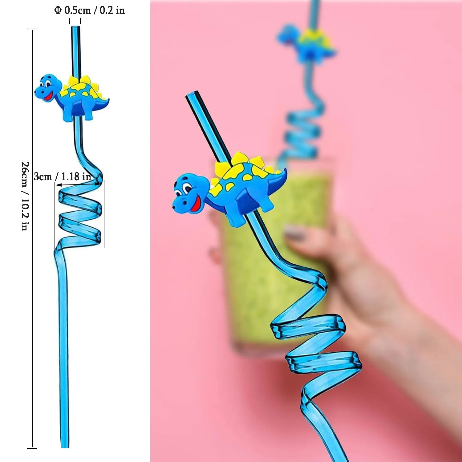 dinosaur straws reusable 2