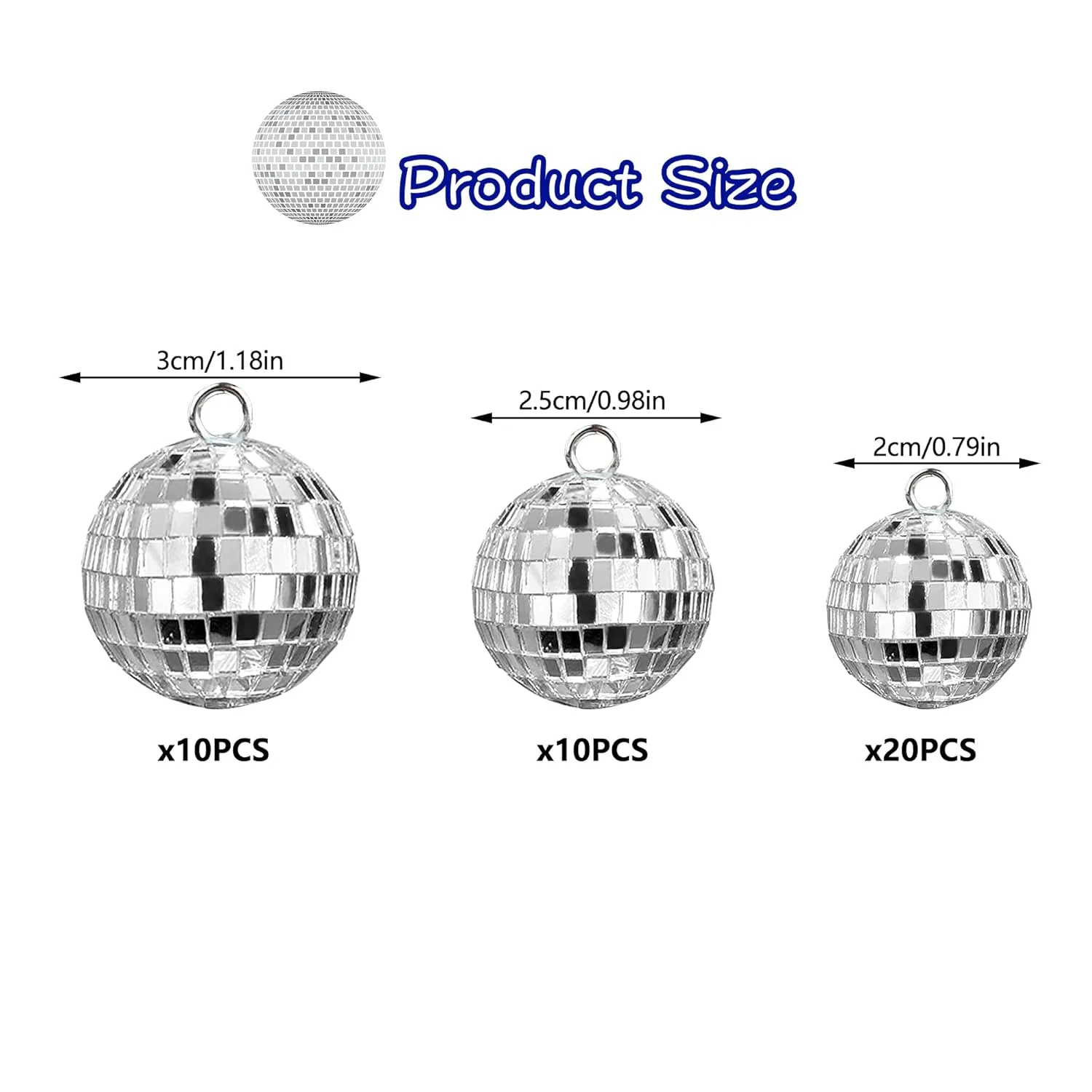 disco ball cake toppers 2
