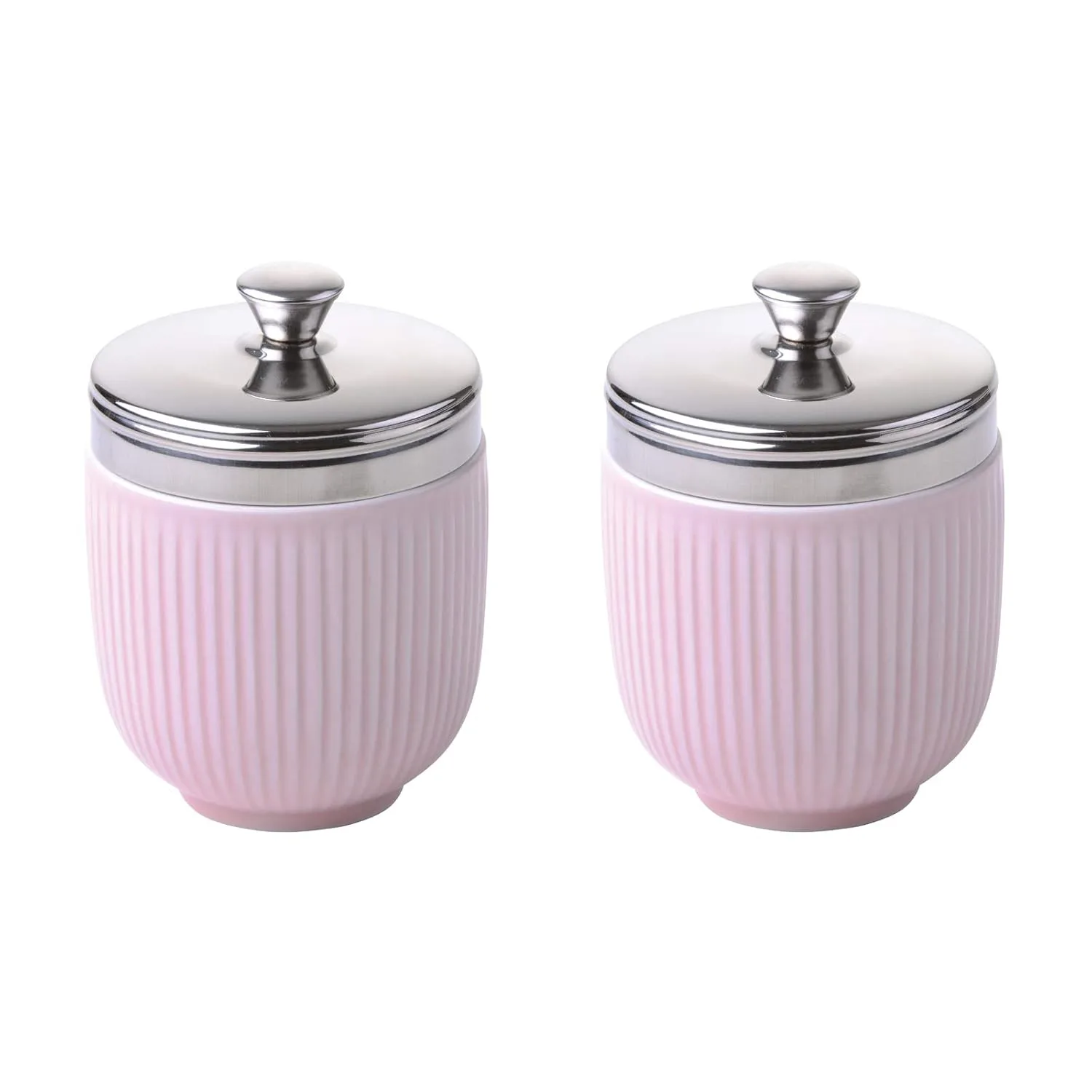 egg coddler porcelain pink 1