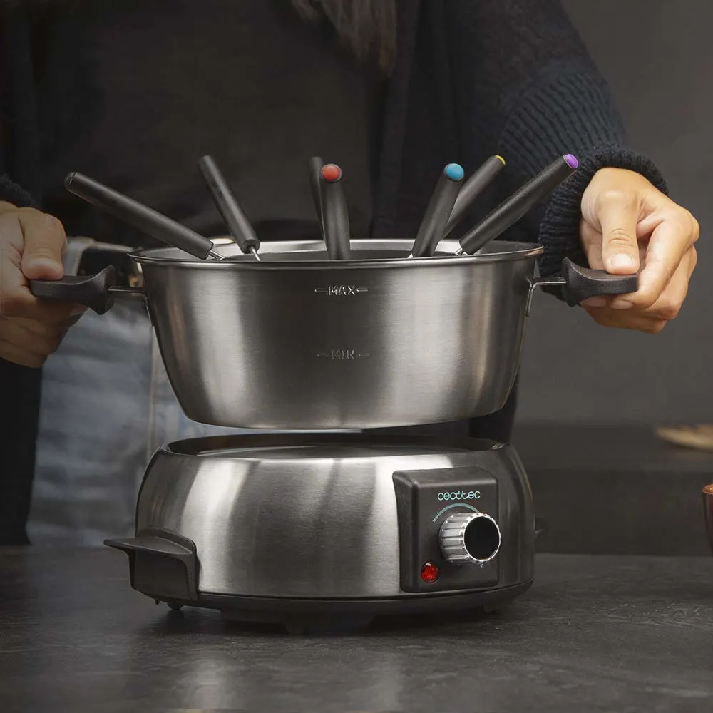 electric fondue pot stainless 2