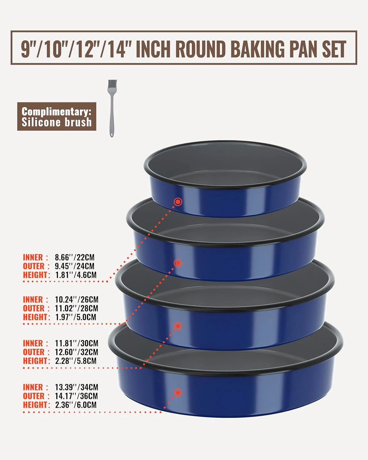 enamel baking pans set 2