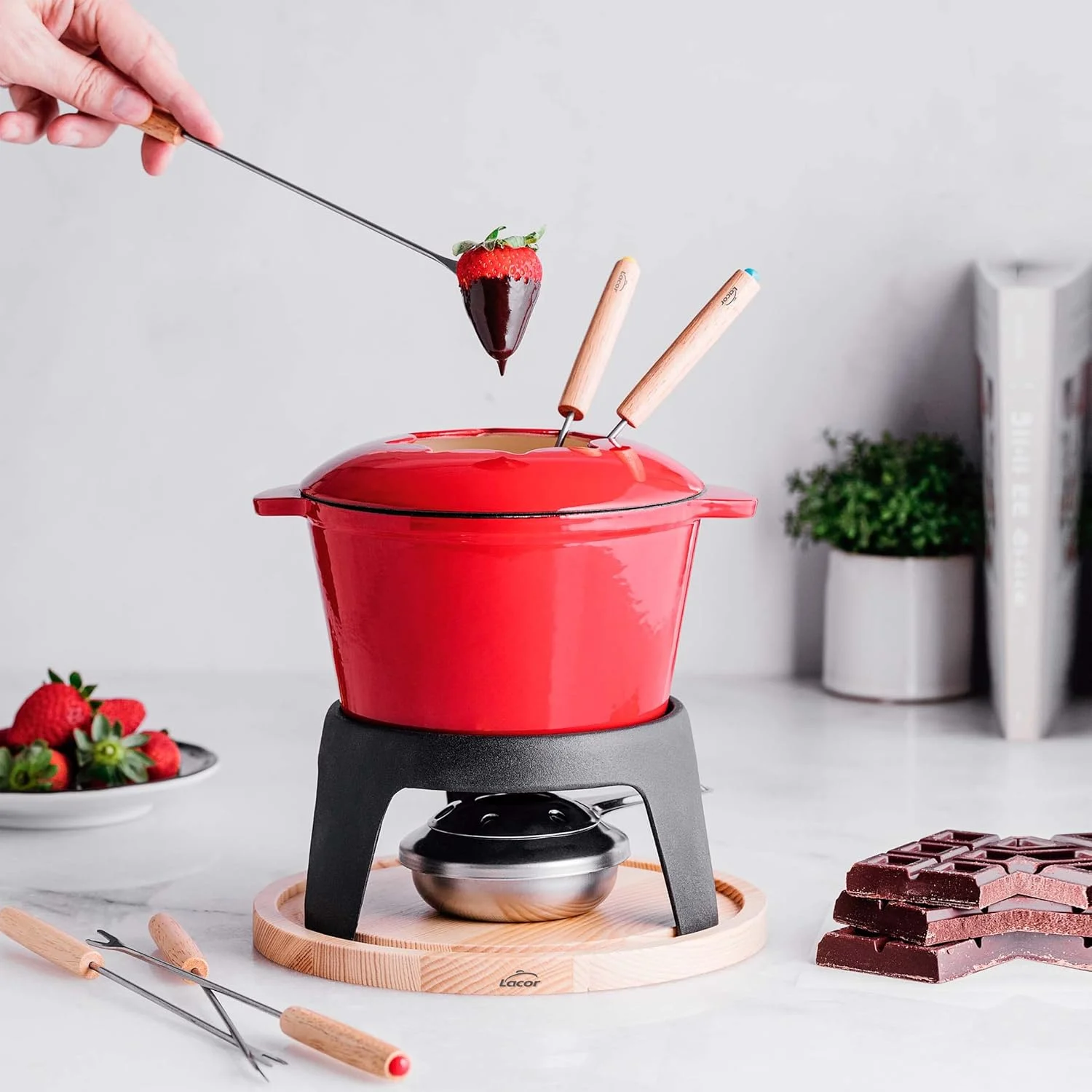 enamelled cast iron fondue 2