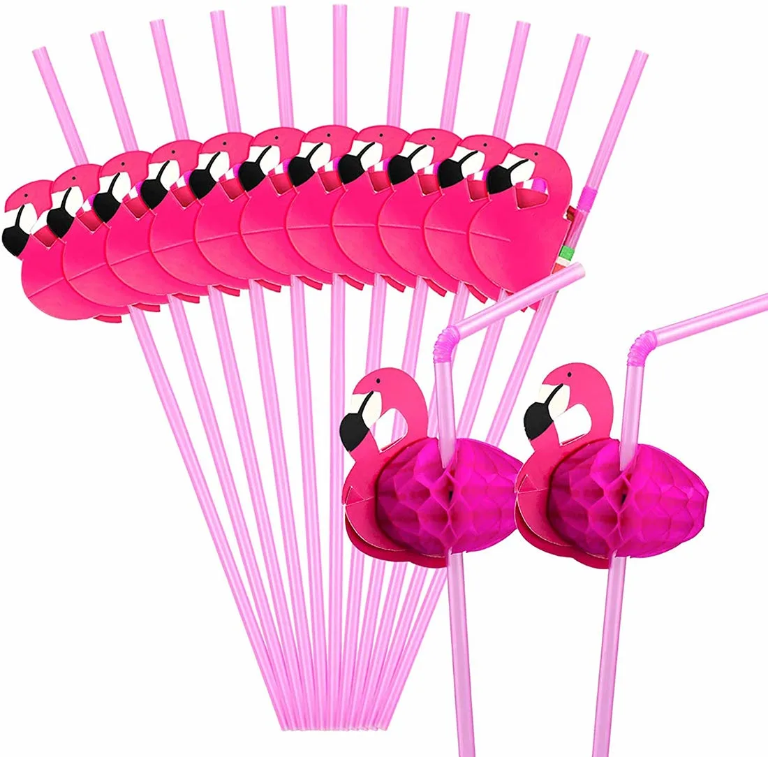 flamingo straws party 1
