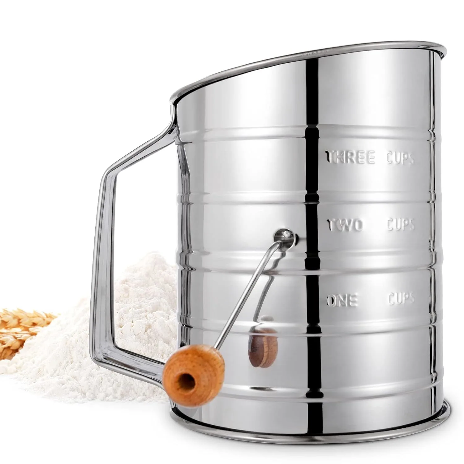 flour sifter hand crank 1