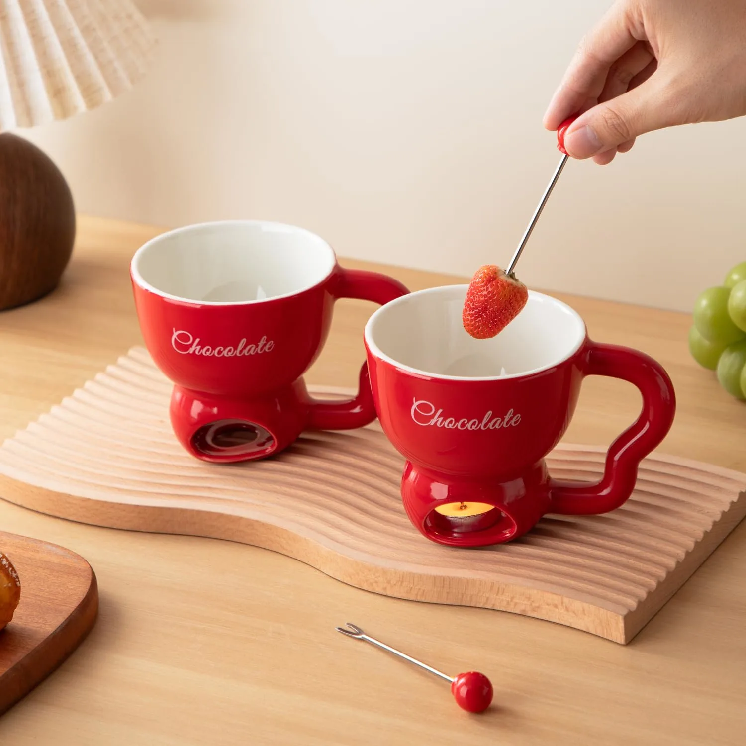 fondue cup chocolate melting 1
