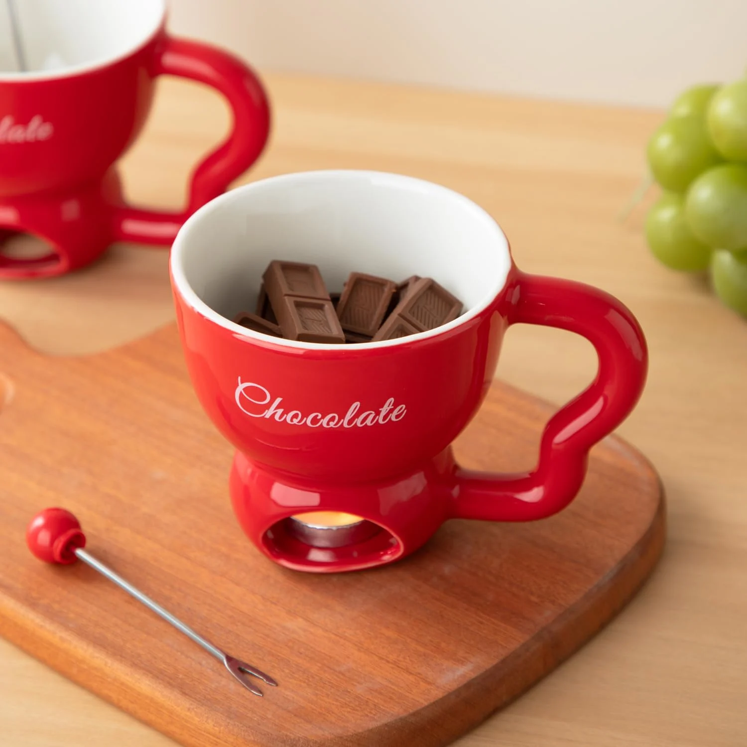 fondue cup chocolate melting 2