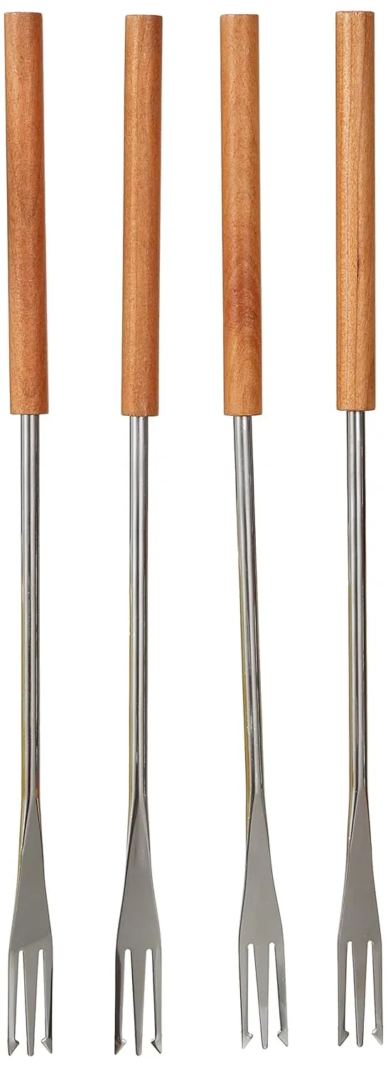 fondue forks cherry wood 1