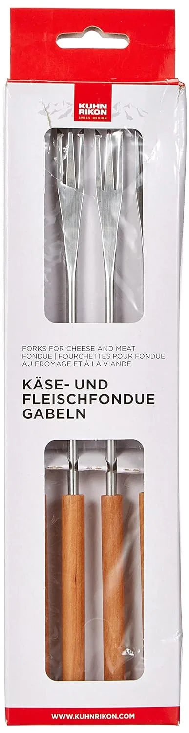fondue forks cherry wood 2