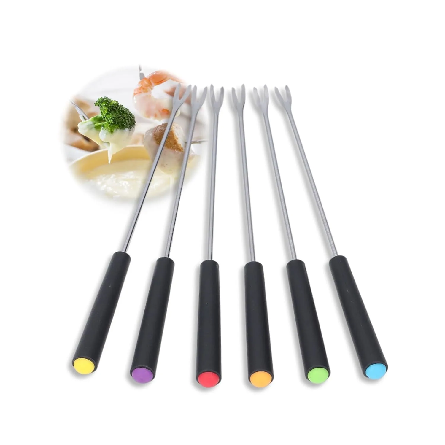 fondue forks stainless color 1