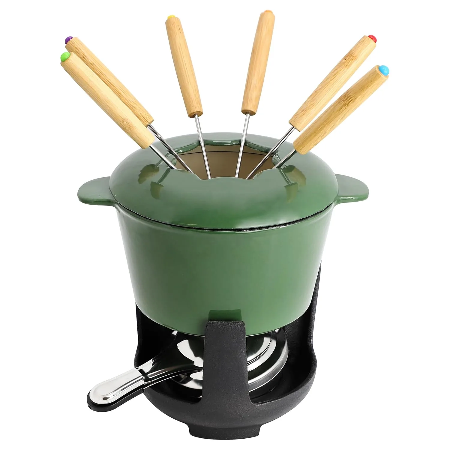 fondue pot cast iron 1