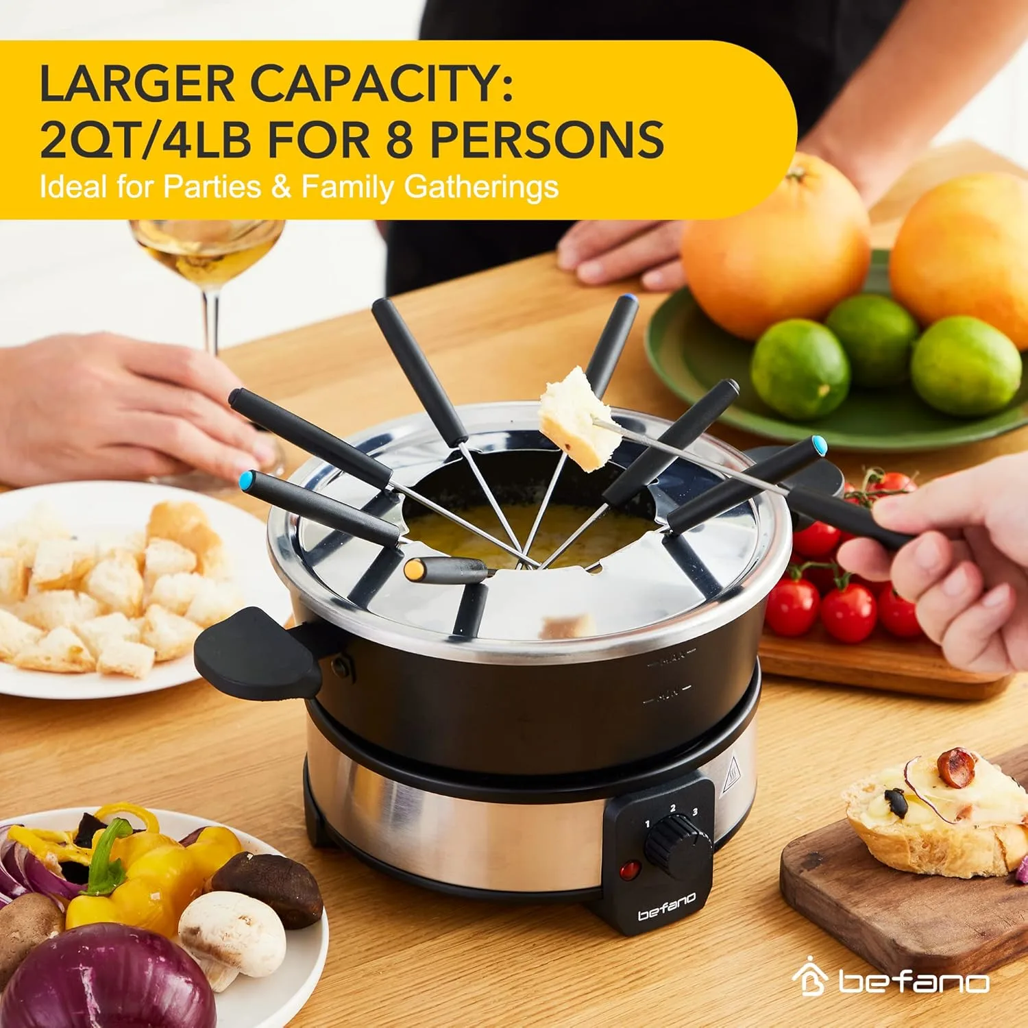 fondue pot set electric 2