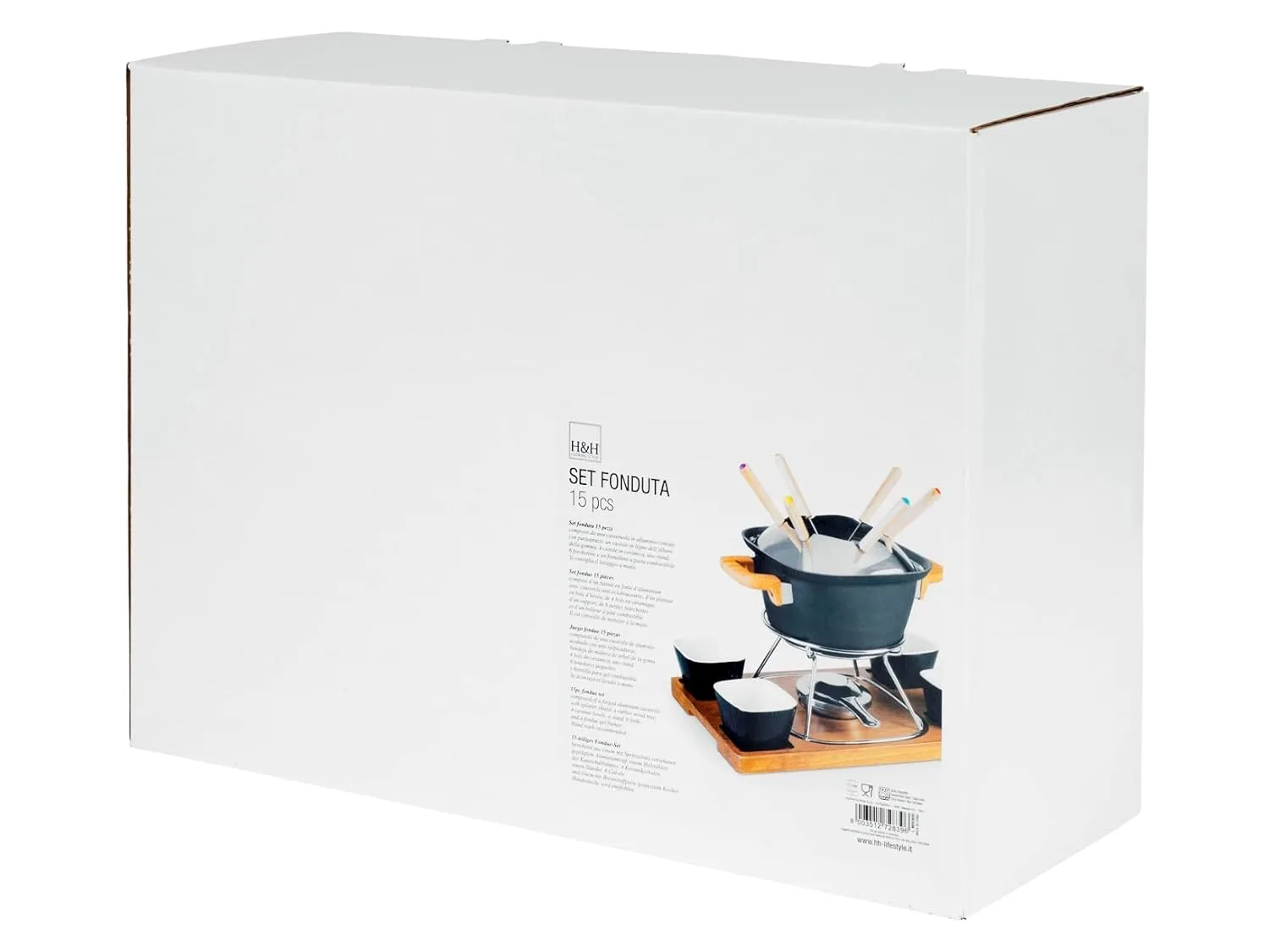 fondue set aluminum black 2