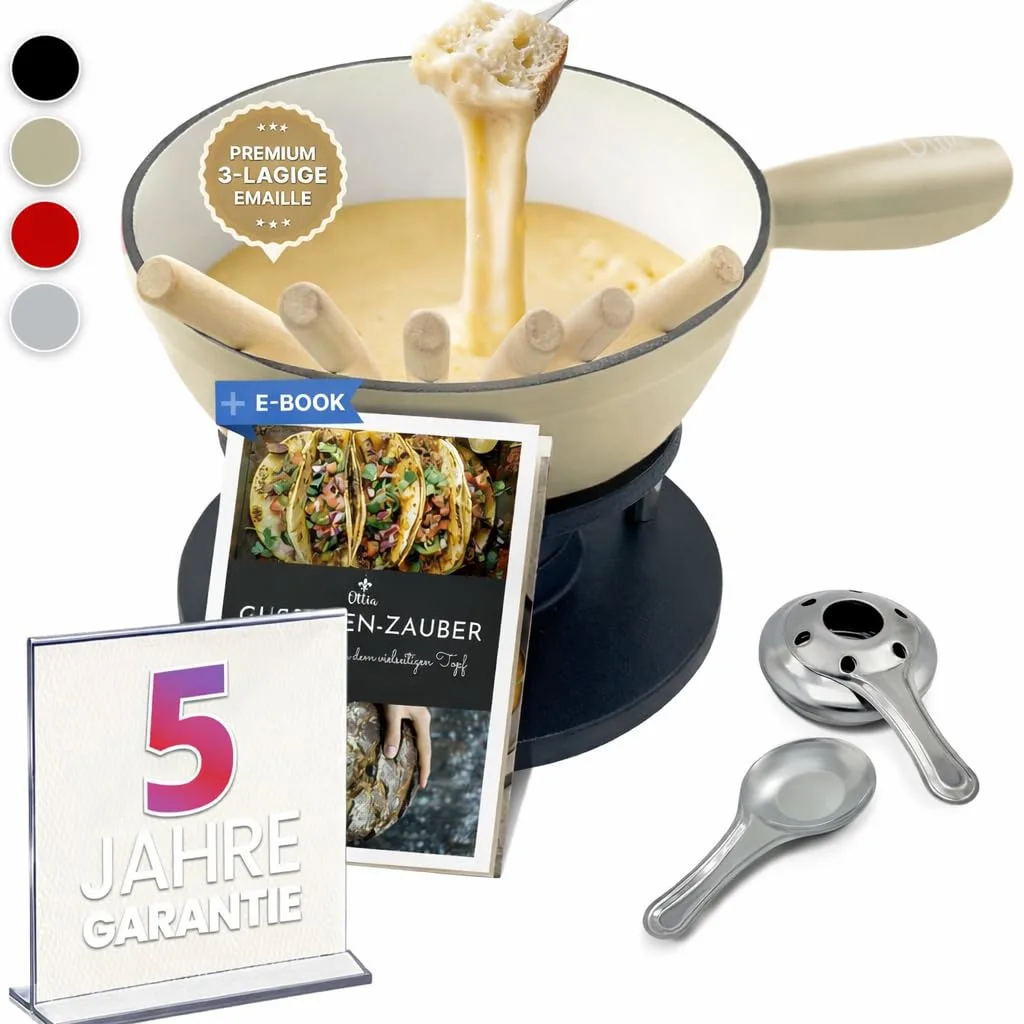 fondue set cast iron 1