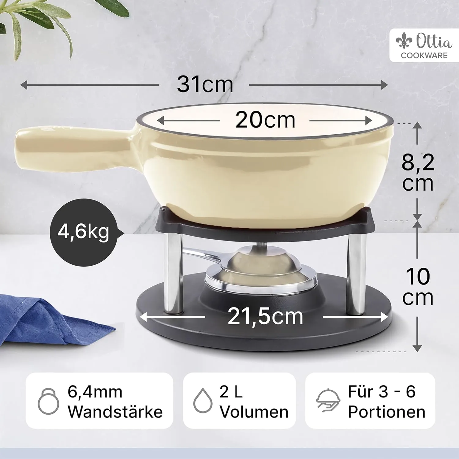 fondue set cast iron 2