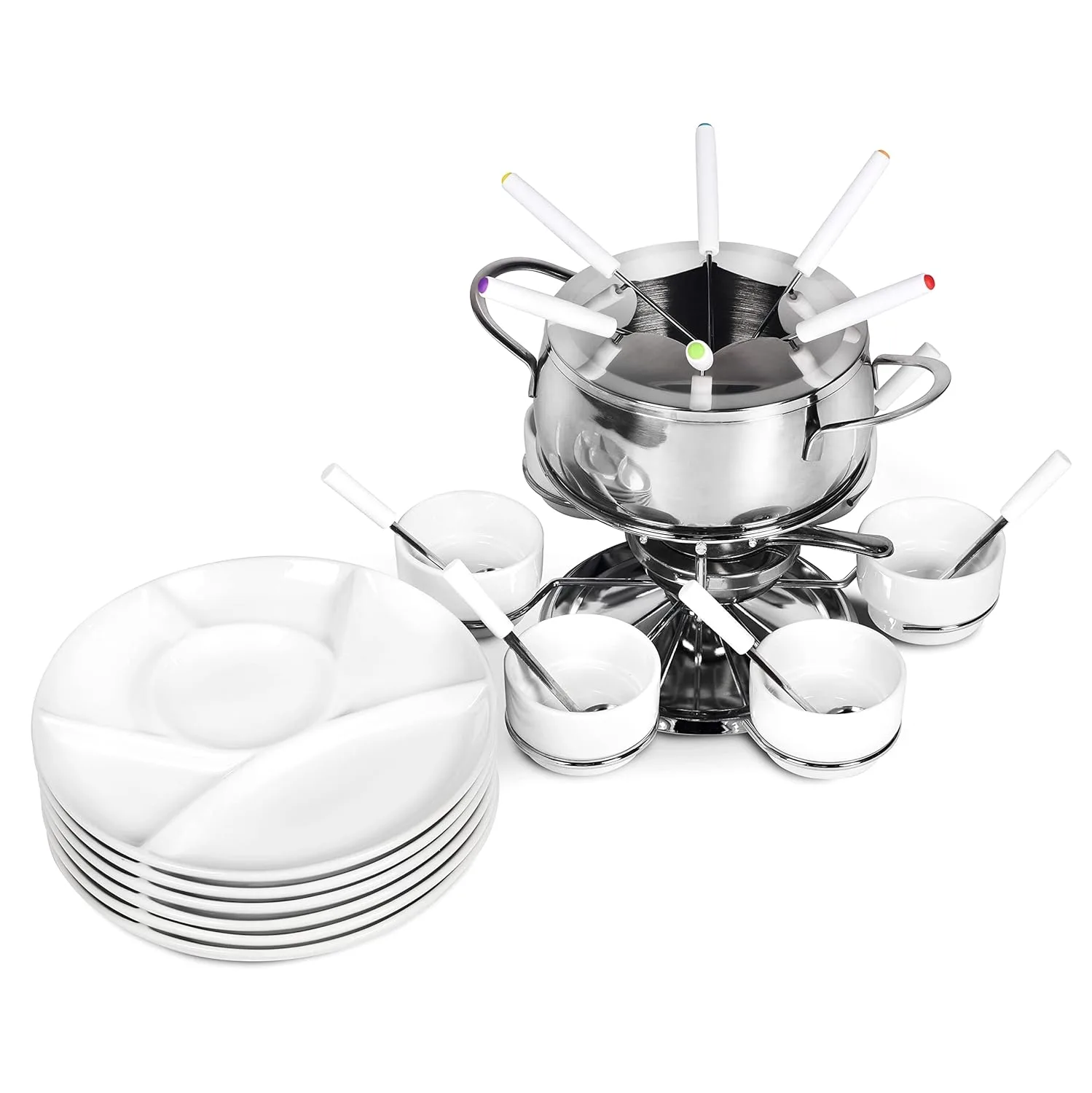 fondue set cheese meat 1