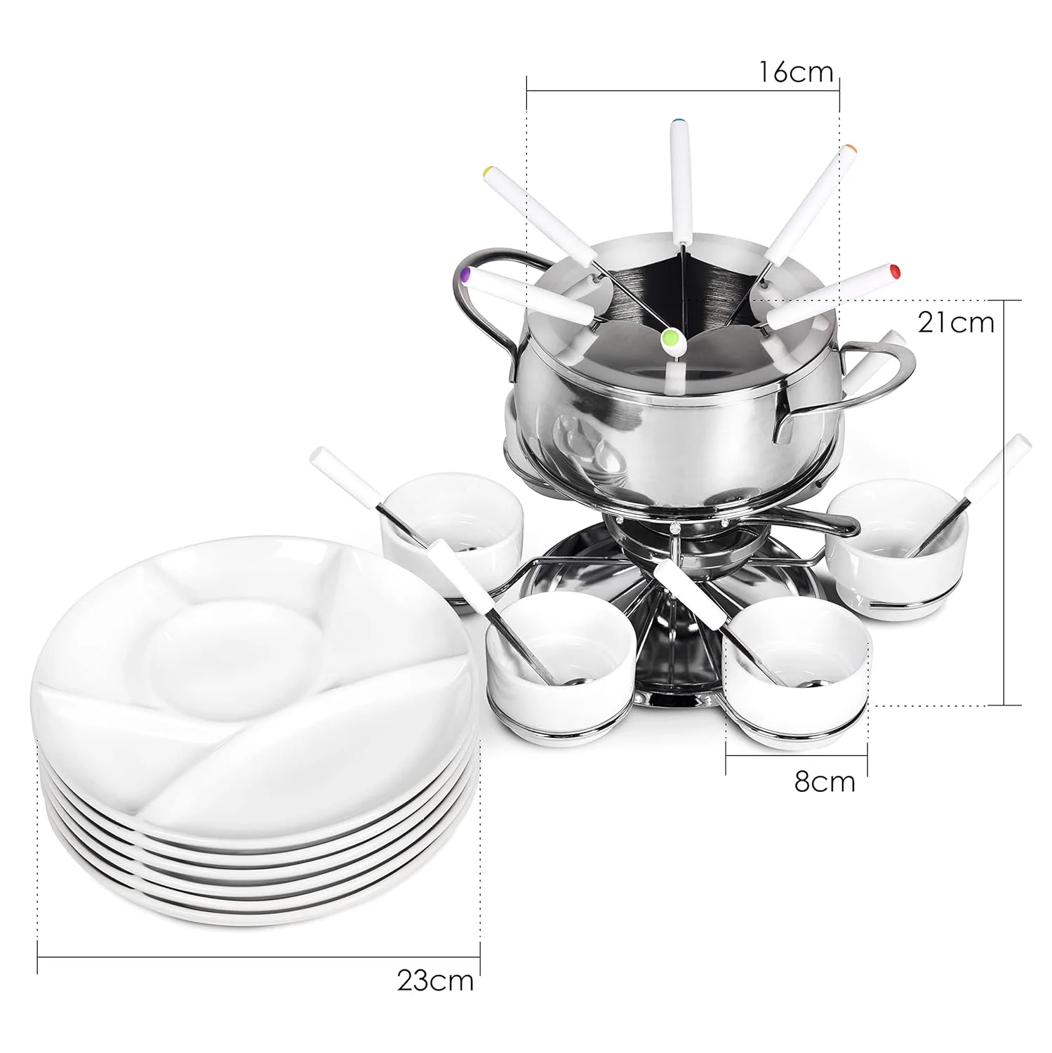 fondue set cheese meat 2