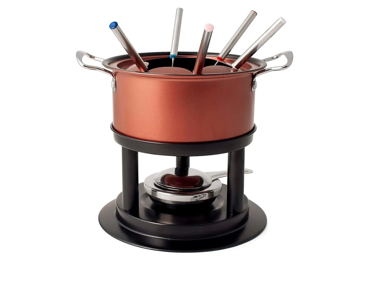 fondue set nonstick steel 1