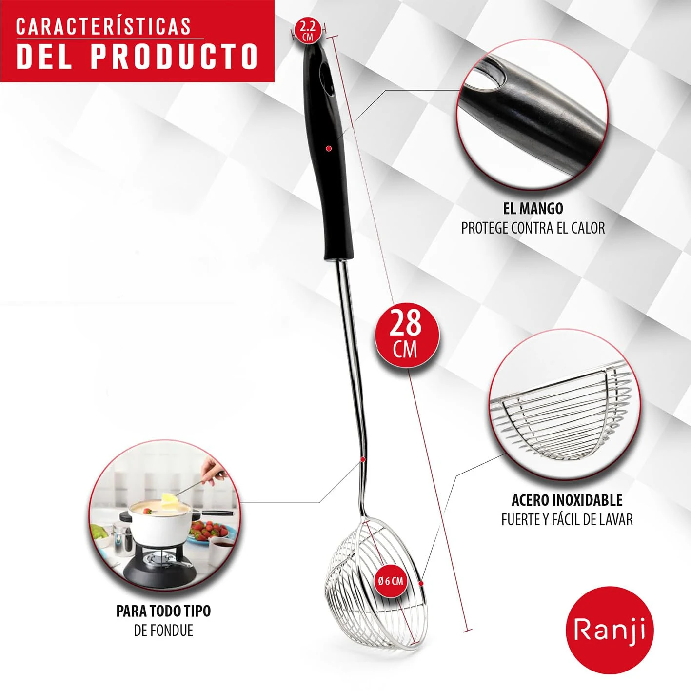 fondue strainer stainless steel 2
