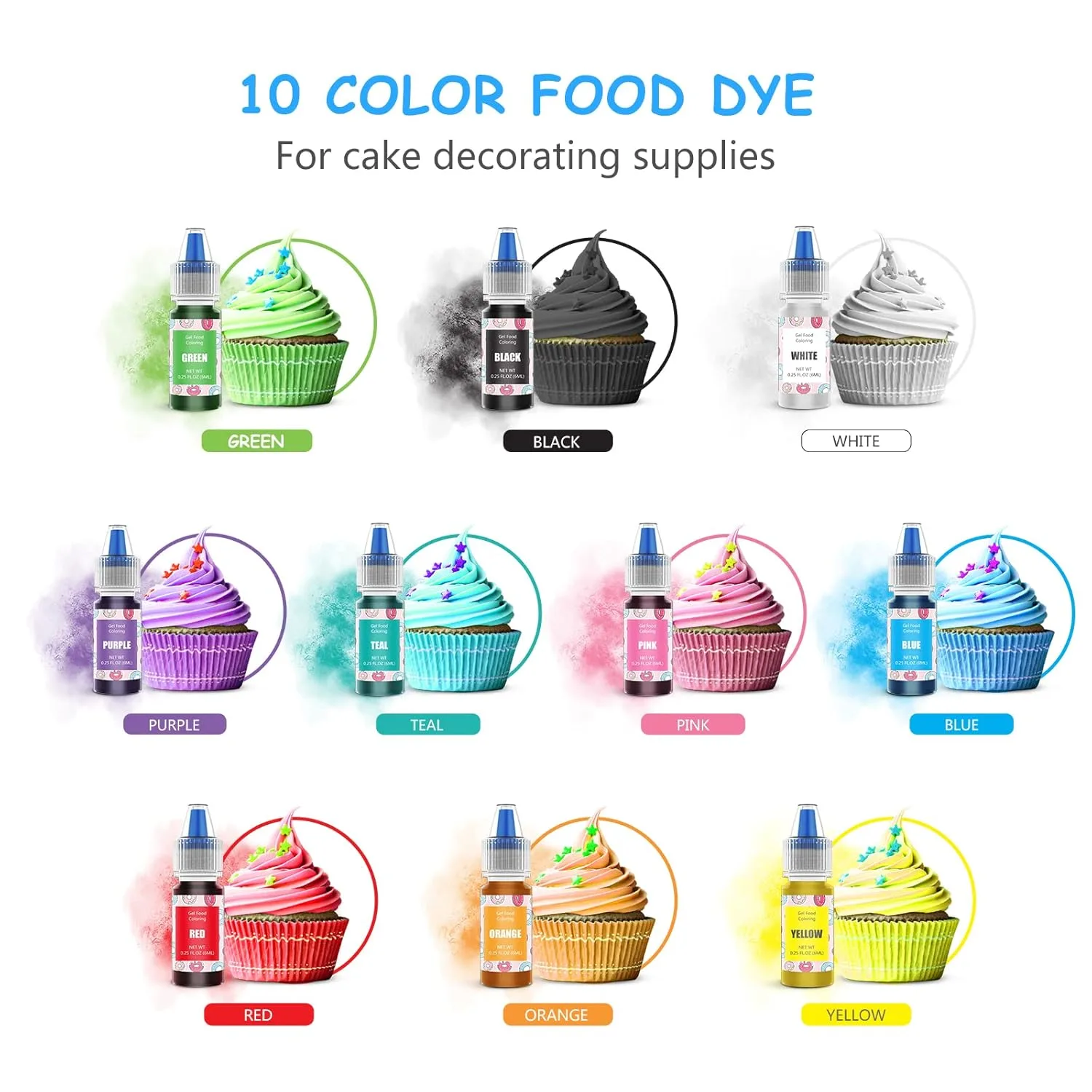 food coloring gel set 2
