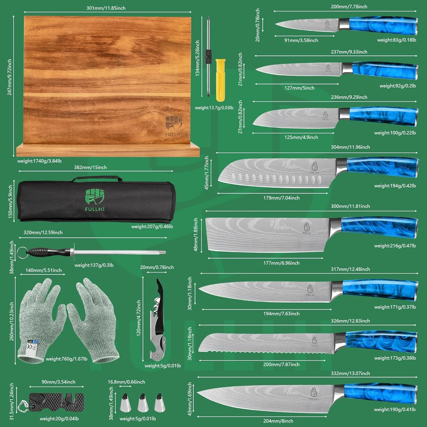 fullhi knife set block 2