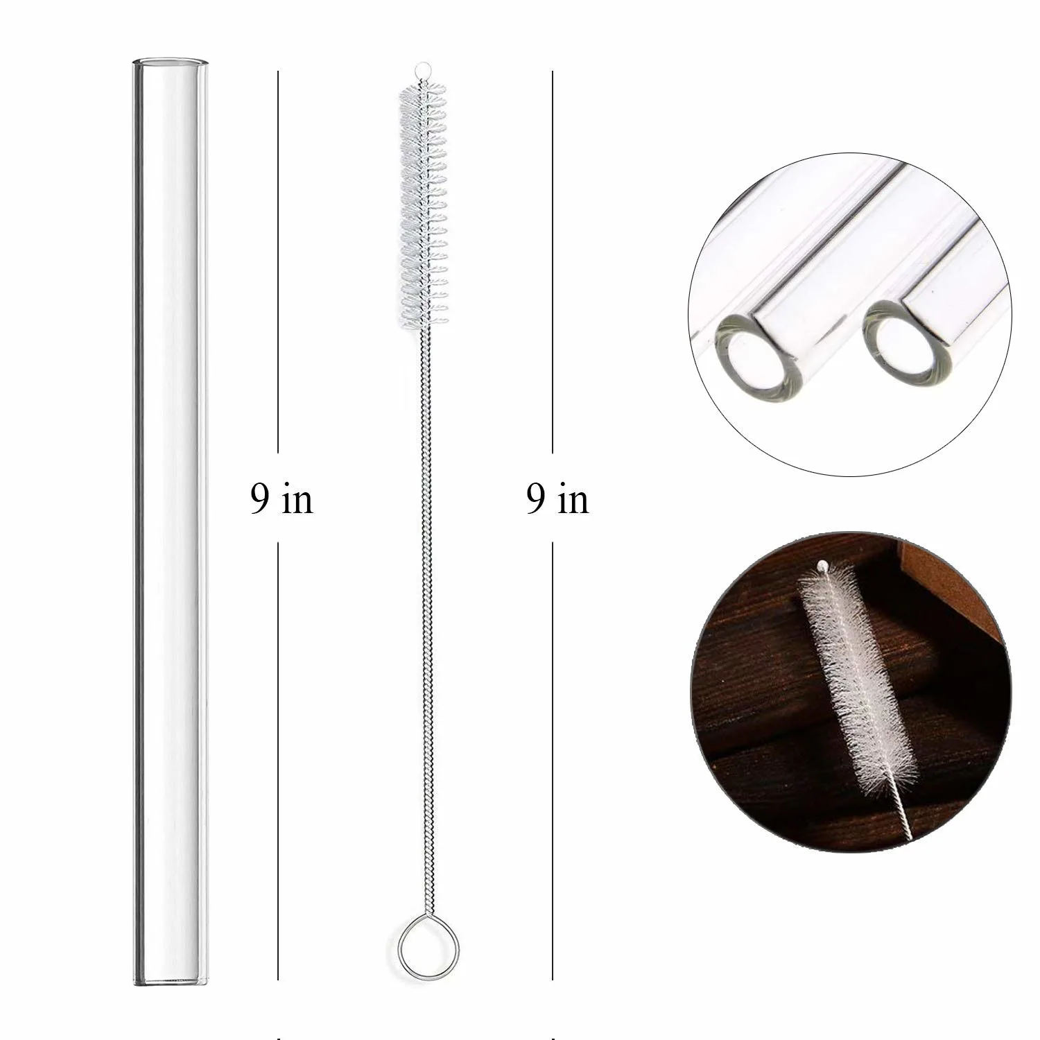 glass boba straws set 2