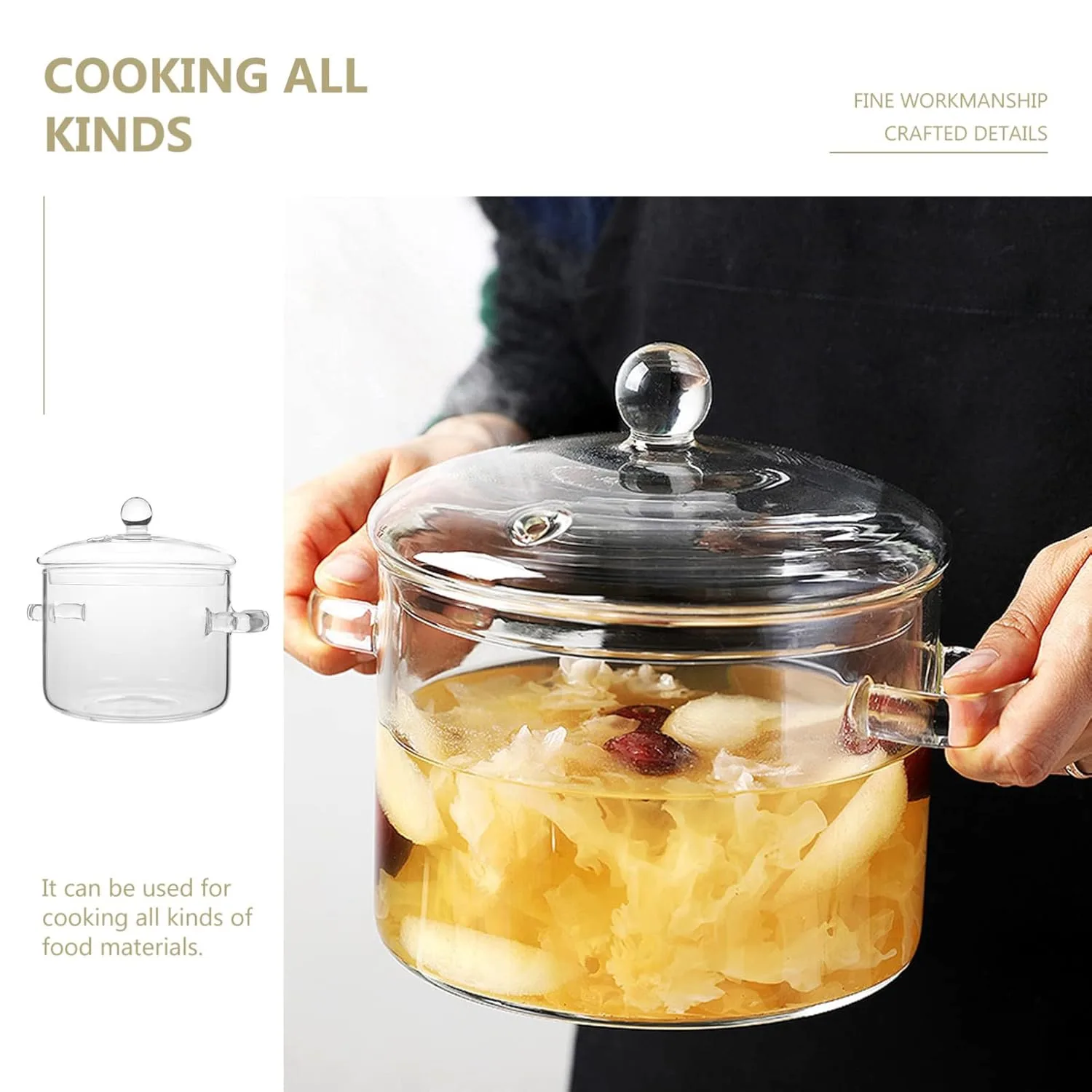 glass cooking pot saucepan 2