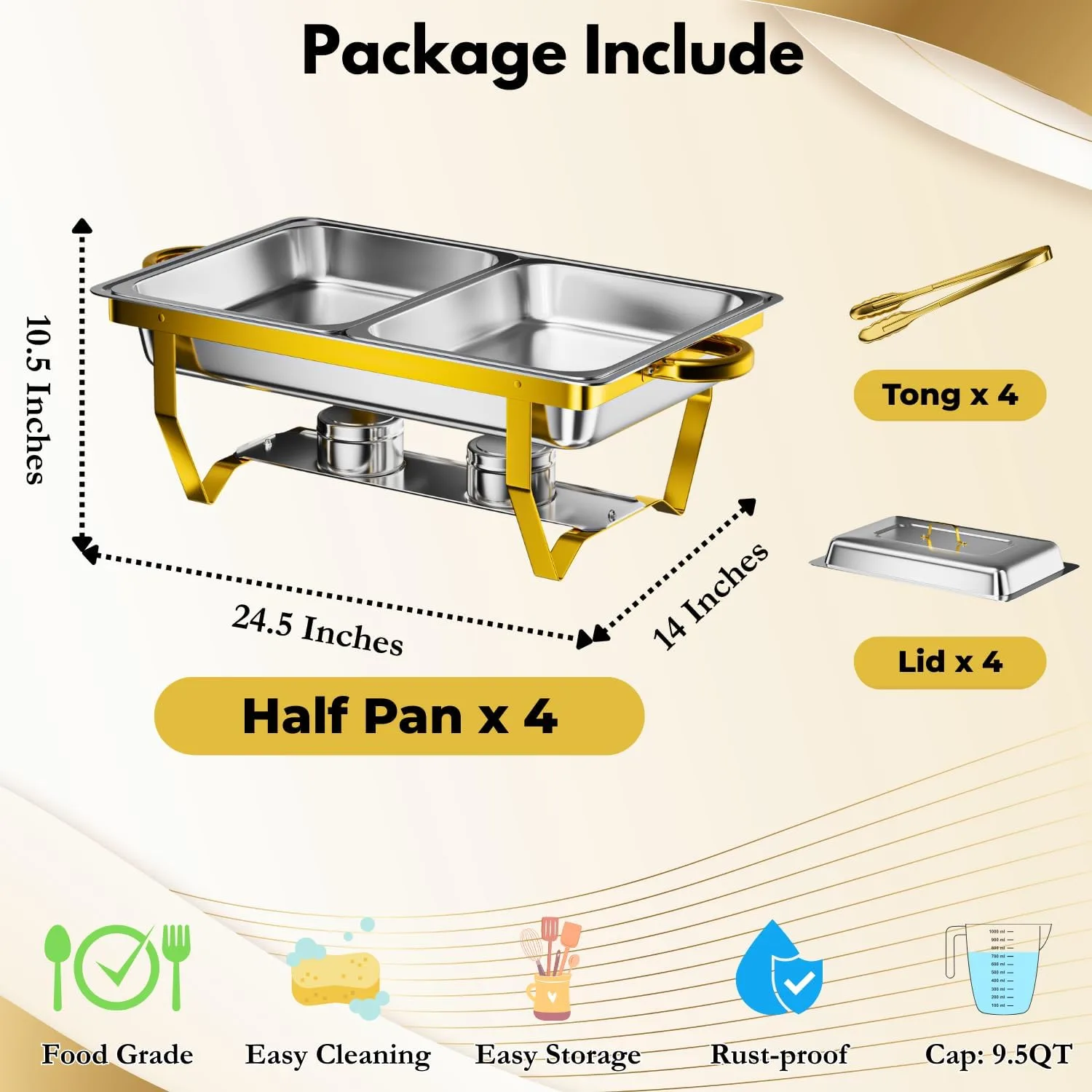 gold chafing dishes buffet 2