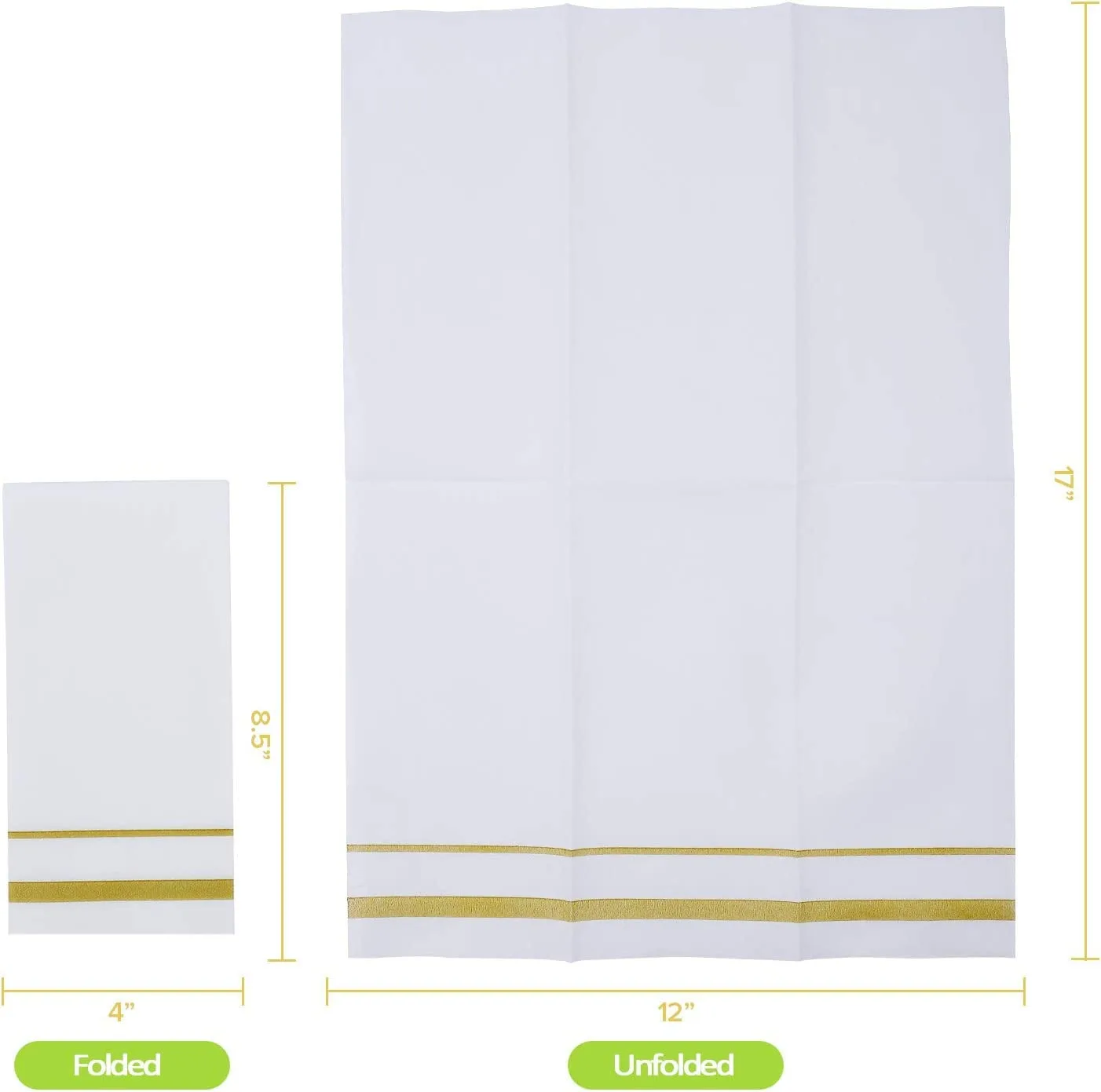 gold napkins hand towels 2