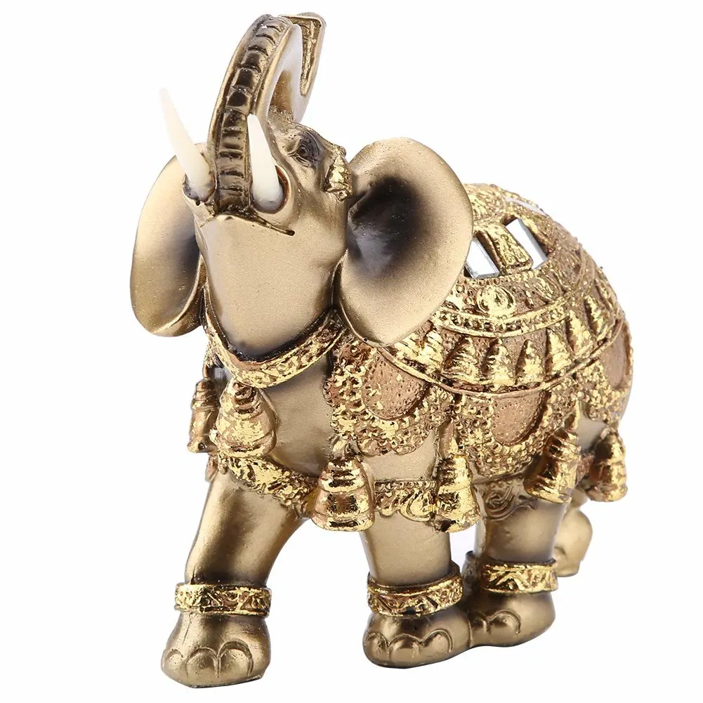 golden elephant statue decor 1