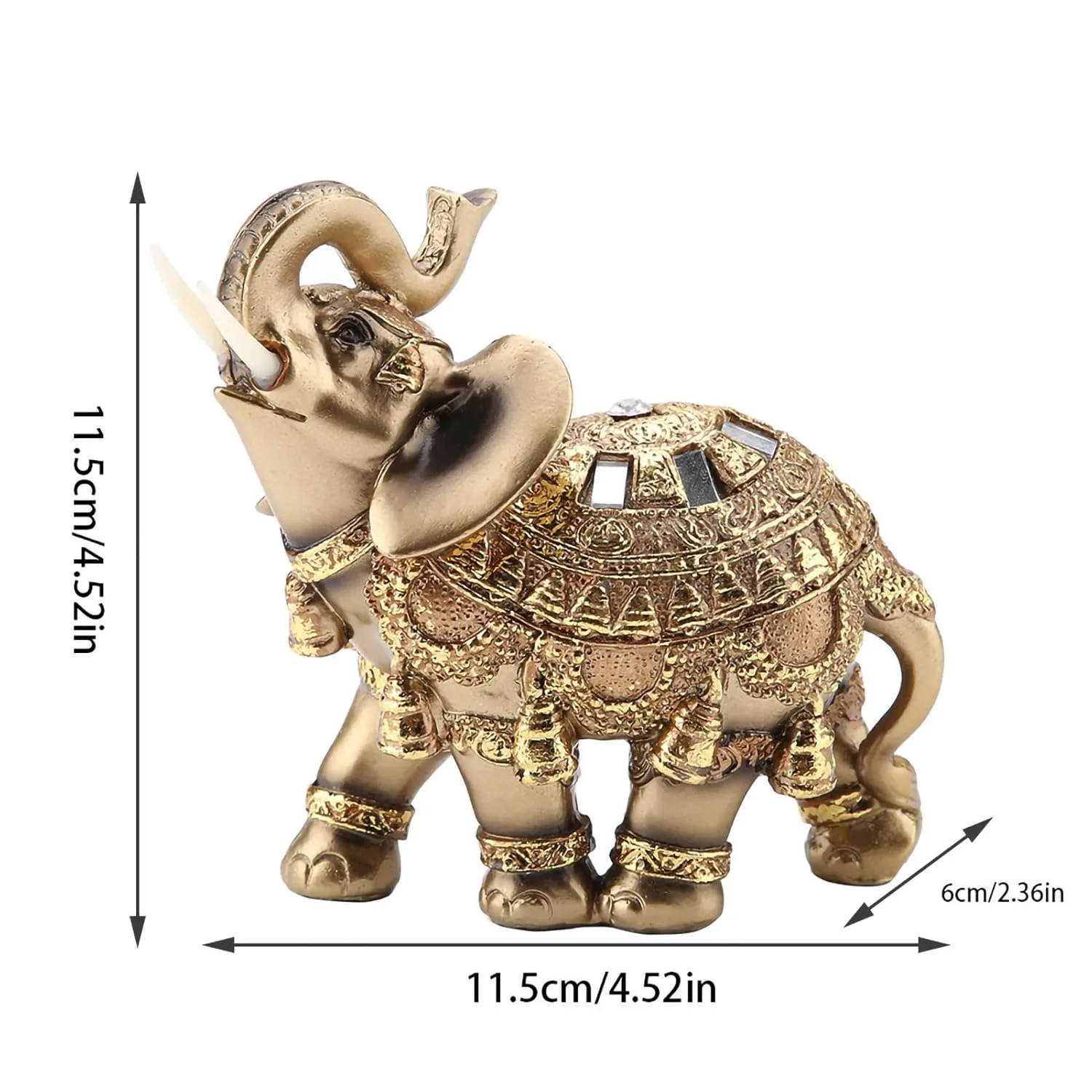 golden elephant statue decor 2