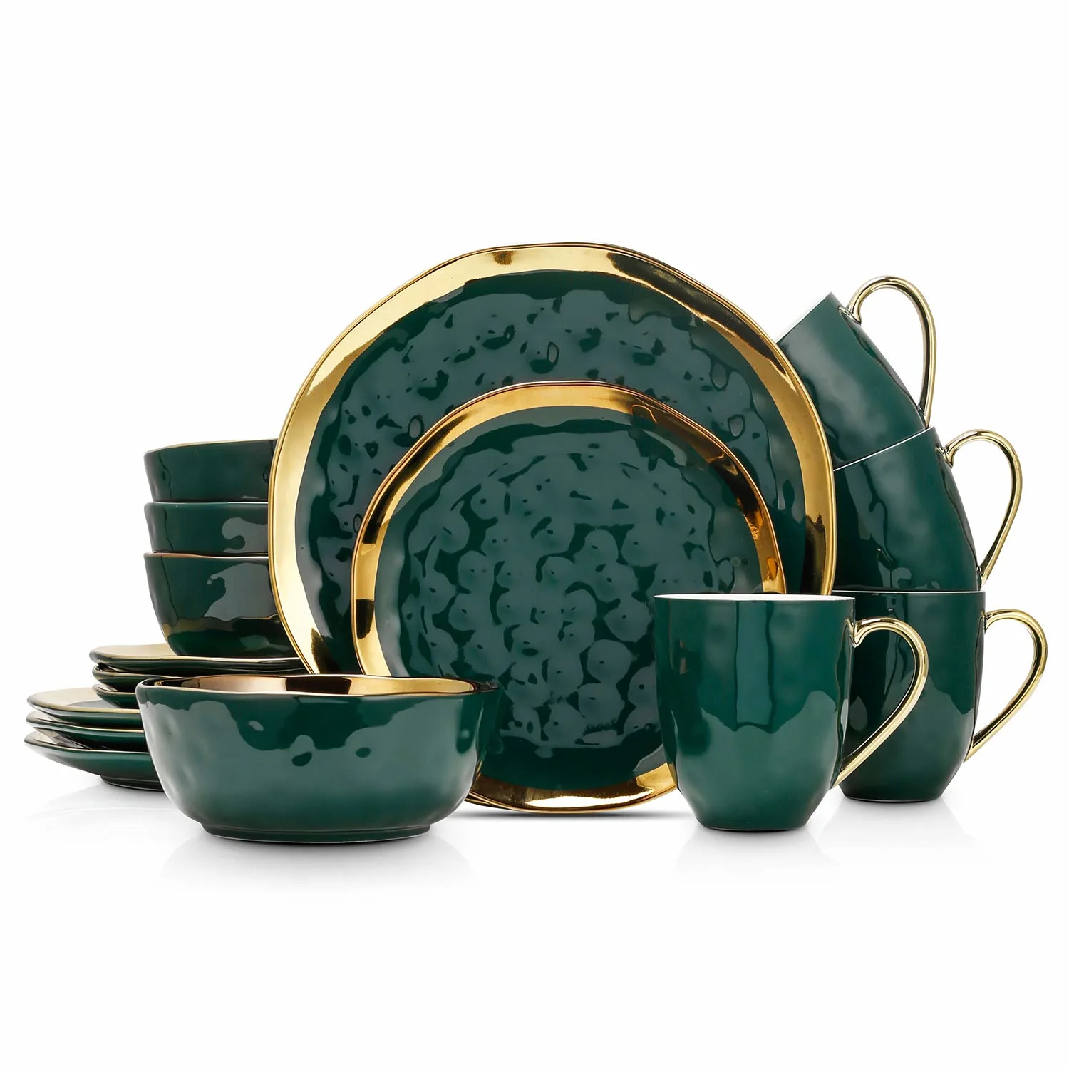 green dinnerware set 1