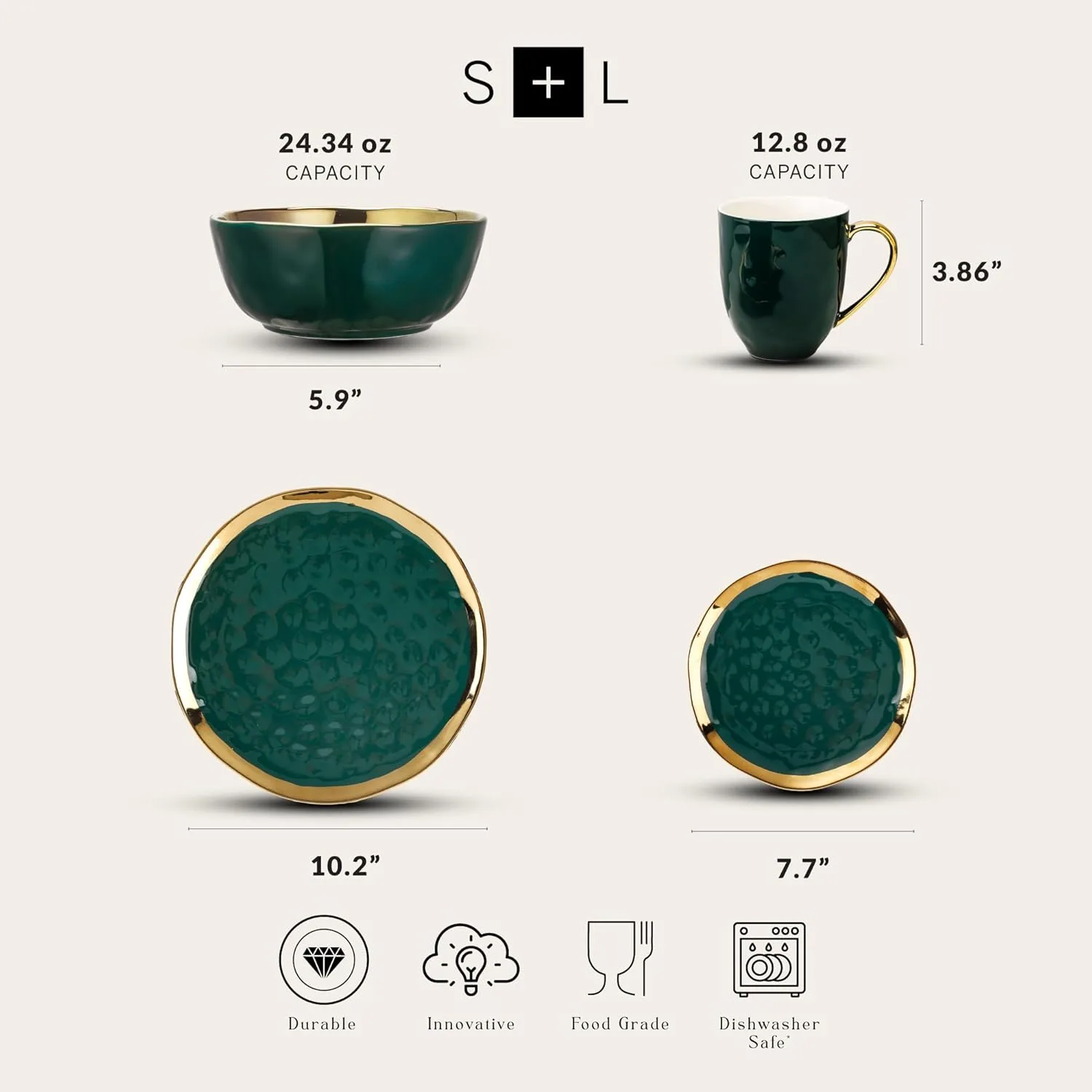 green dinnerware set 2
