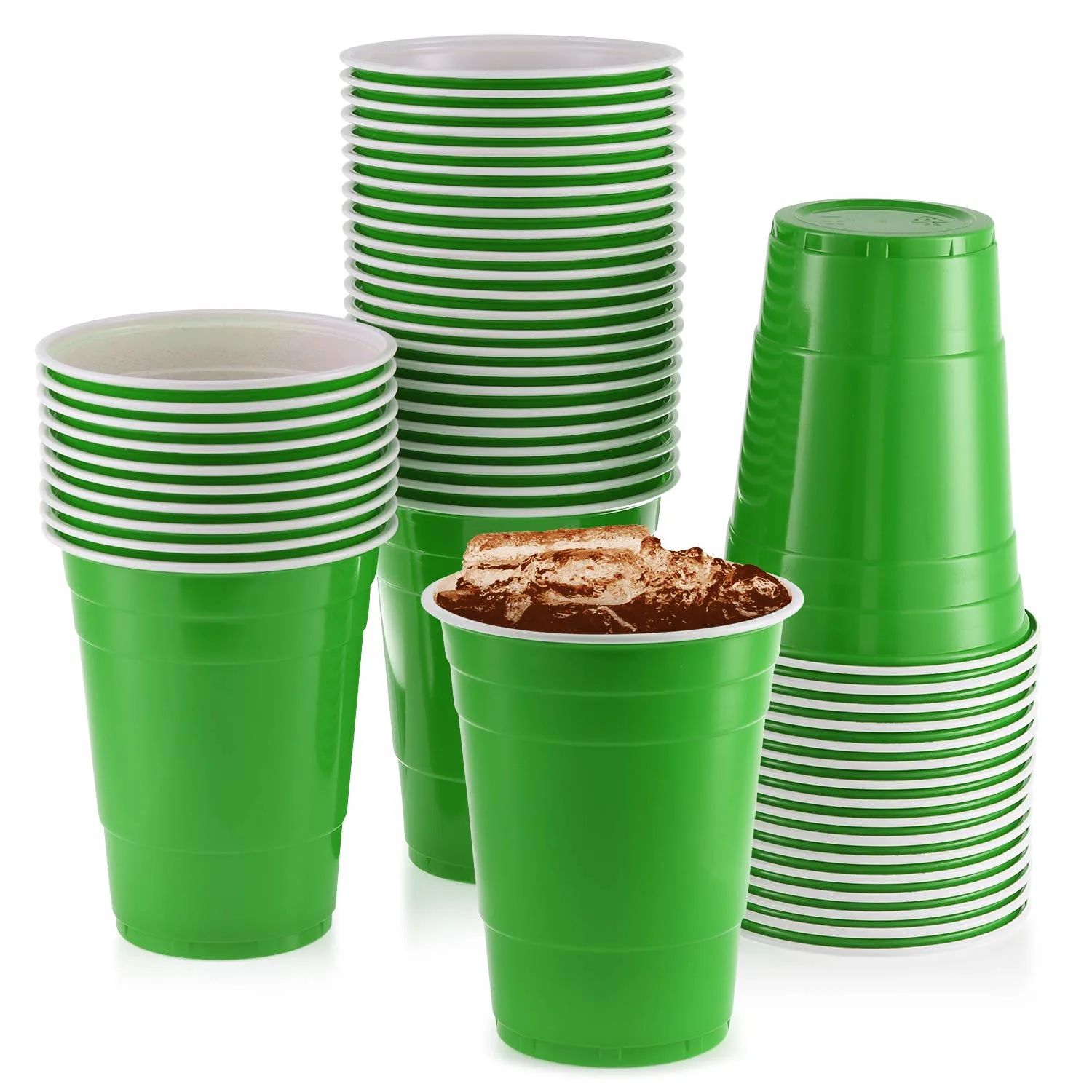 green plastic cups 1