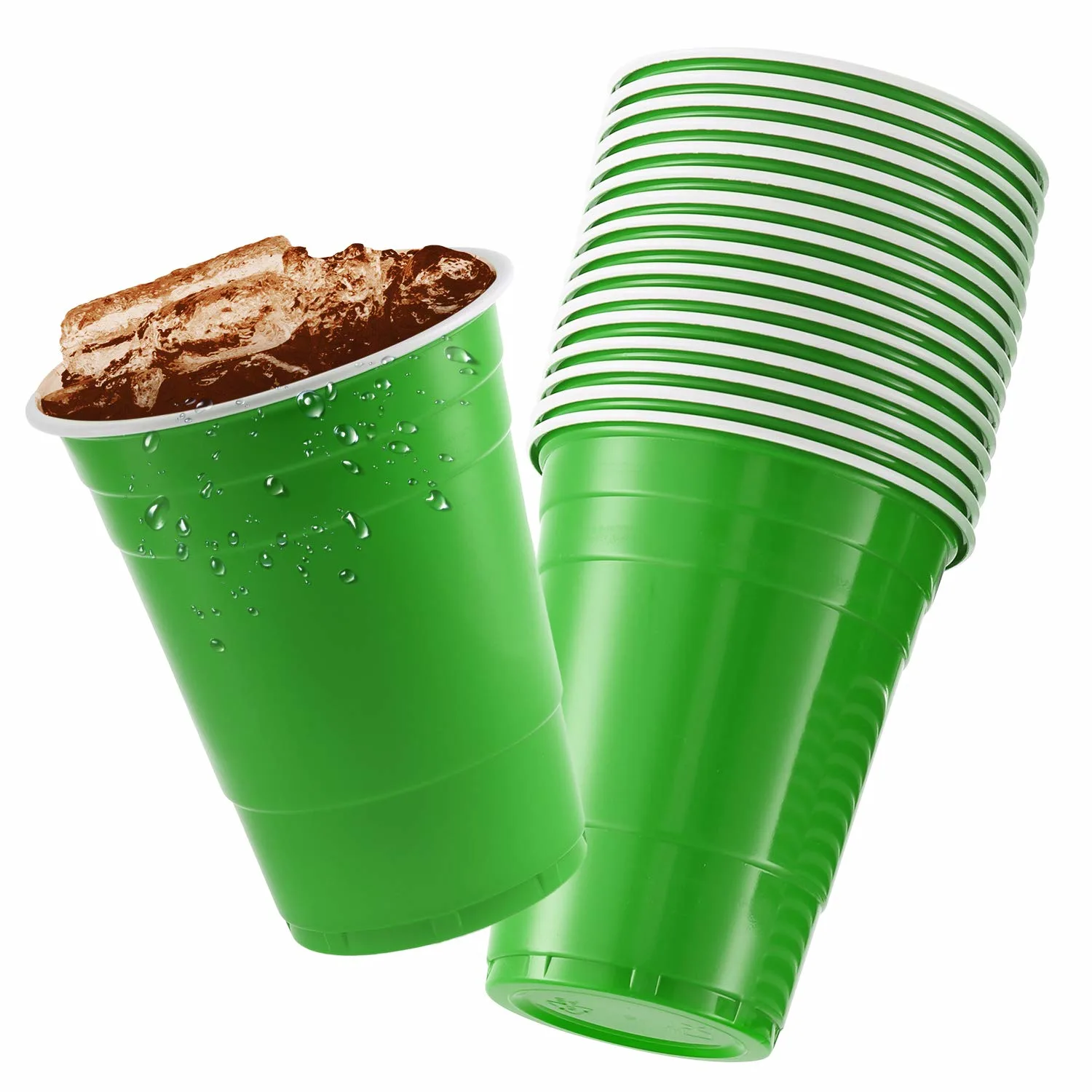 green plastic cups 2