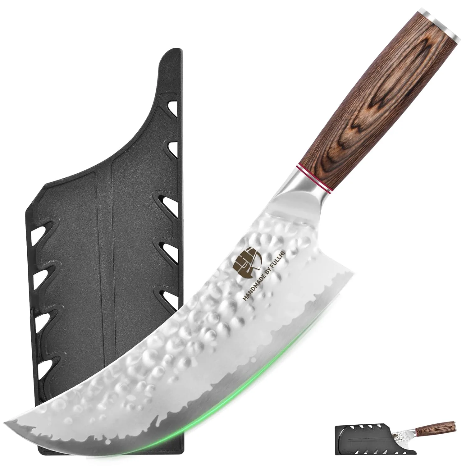 hammered kitchen knife set 1