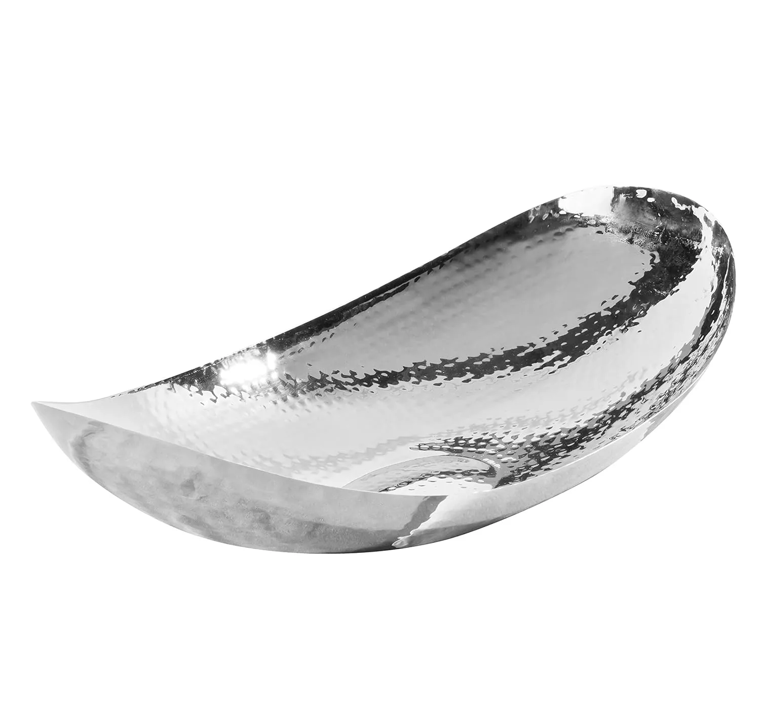 hammered steel fruit bowl 1