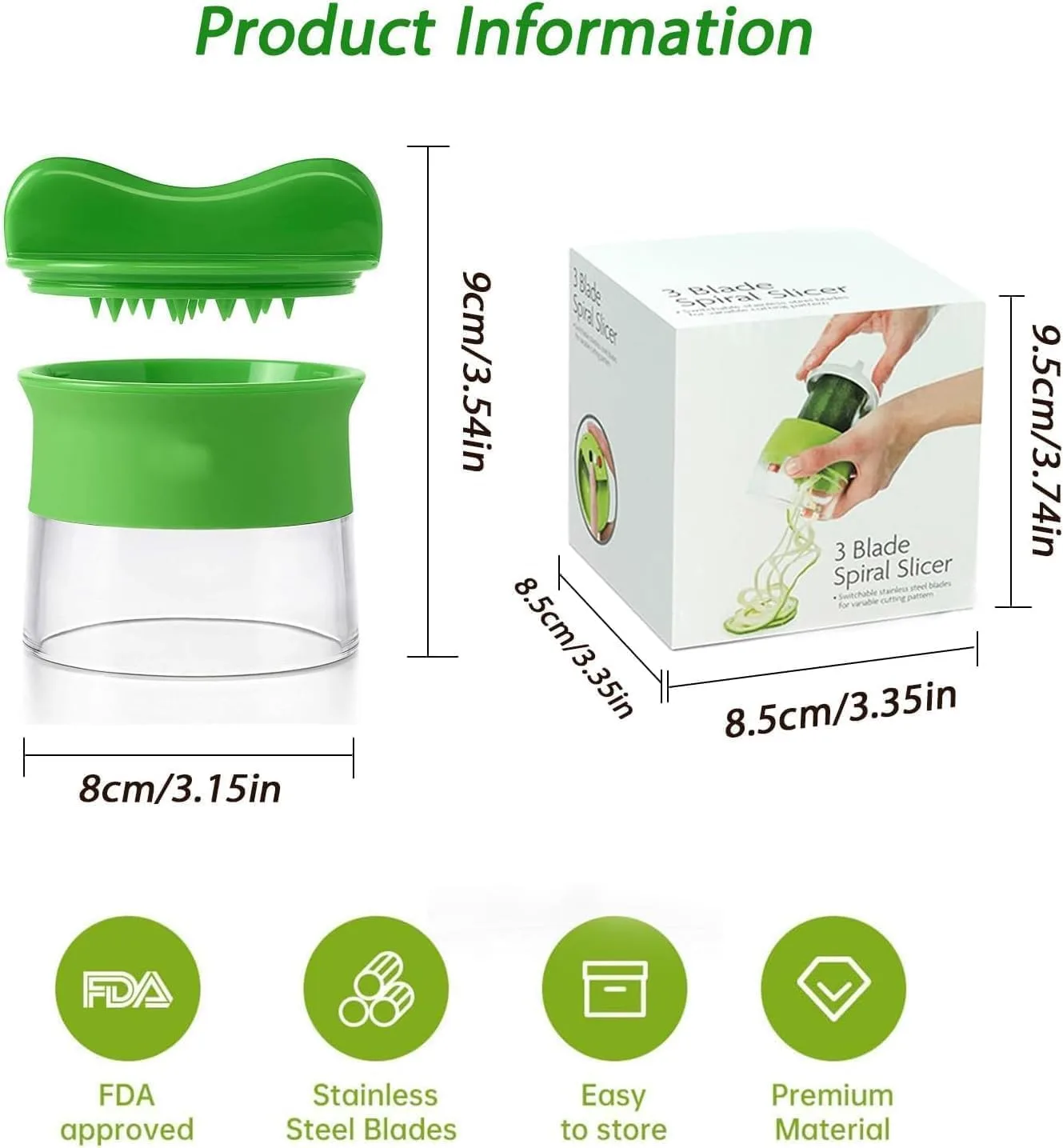 handheld vegetable spiralizer cutter 2